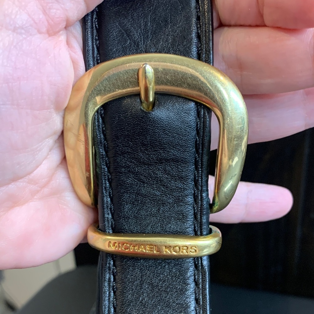 Michael Kors Black Leather Hobo Bag - Picture 2 of 4